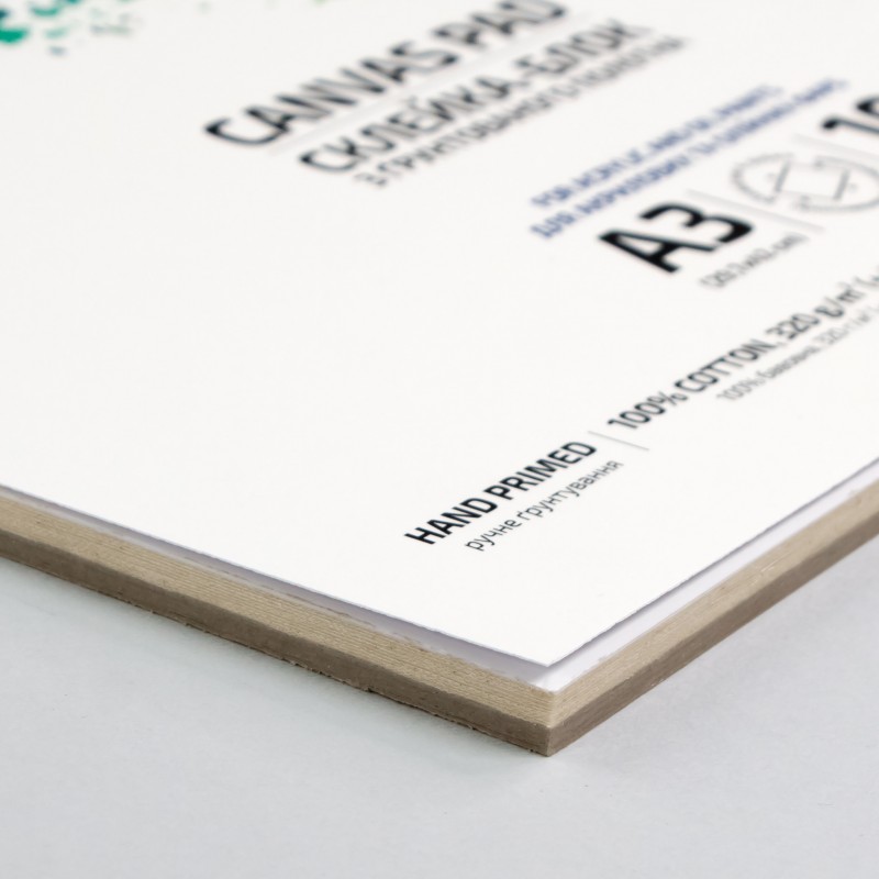 Canvas Pad, extra fine grain, 320 g/sq.m, A3, 10sh., ROSA Studio