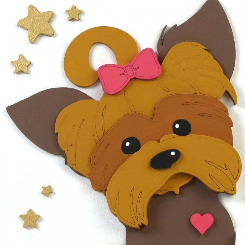 "Dog", set, 3D painting, primed fibreboard, 18x18cm, ROSA TALENT