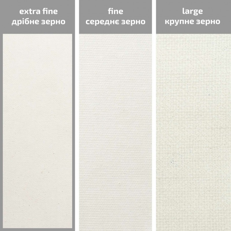 Stretched canvas Italian cotton fine grain Unico