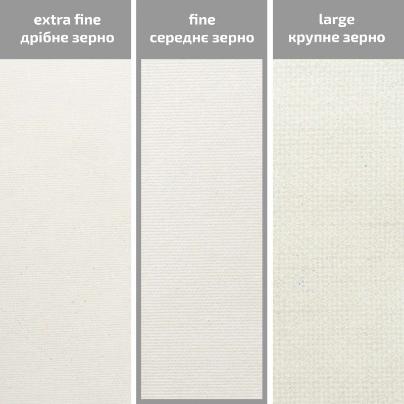 Stretched canvas Italian cotton fine grain Unico