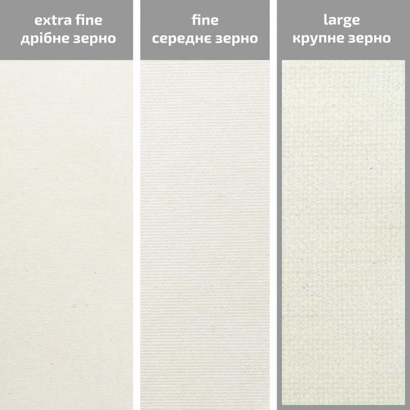 Canvas on a stretcher Italian jute large grain Unico