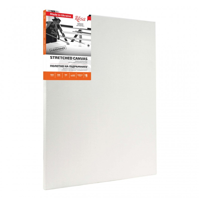 Stretched Canvas, fine grain, acrylic prime, linen ROSA