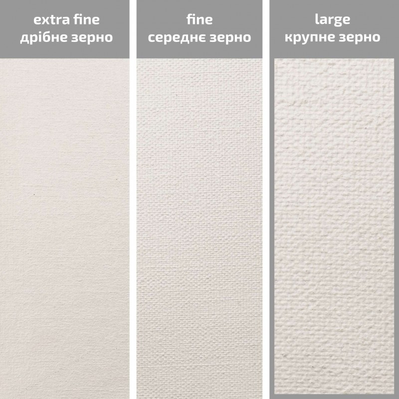 Stretched Canvas, large grain, acrylic prime, linen ROSA