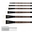 Synthetic Liner Brush, MOON 1203RL, Short Handle, ROSA
