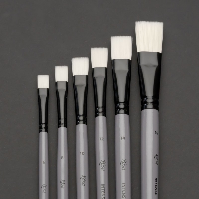 Synthetic Oval Brush, INTENSE 1668FR, Long Handle, ROSA