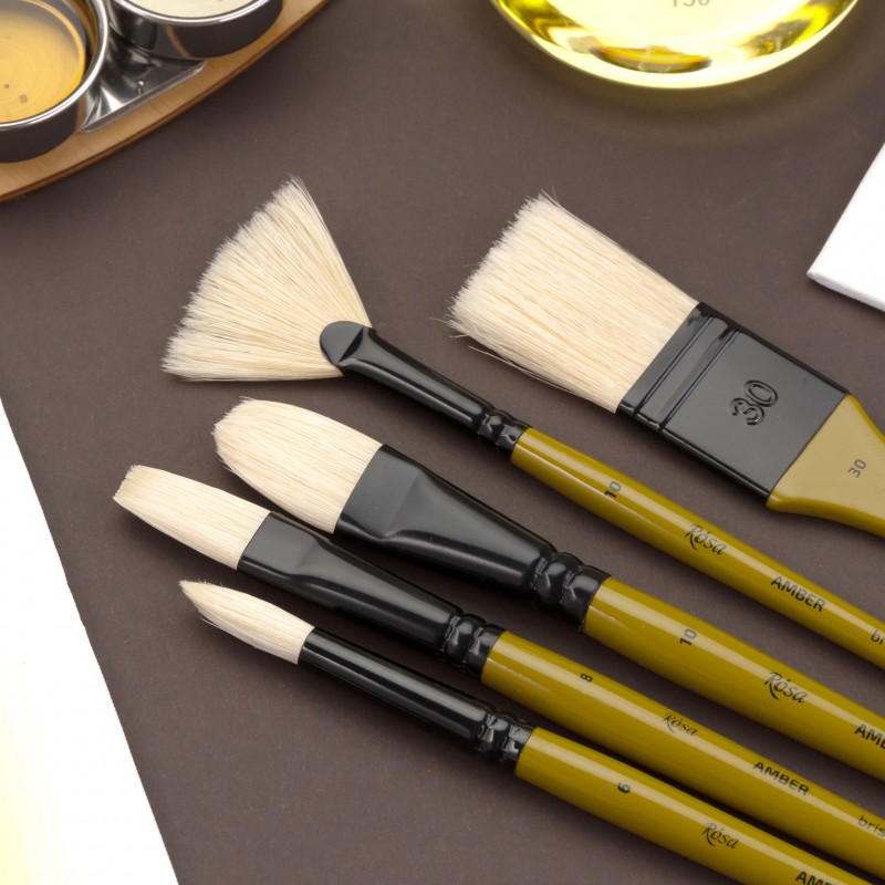 Bristle Fleyts Brush, AMBER 2306, Short Handle, ROSA