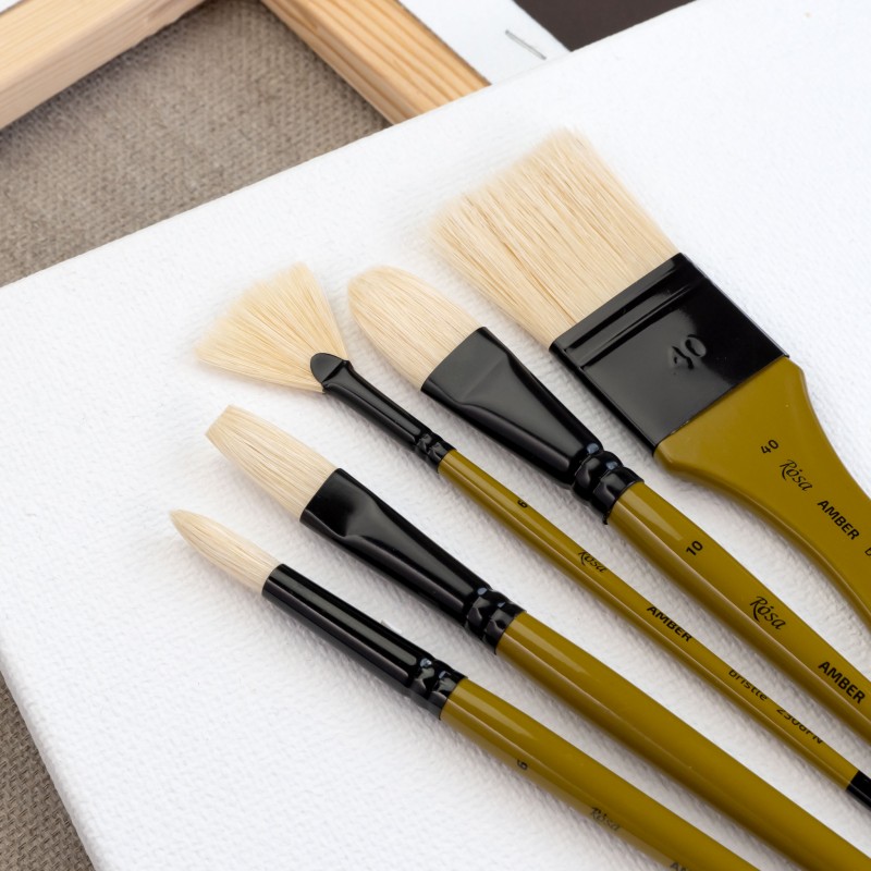 Bristle Fleyts Brush, AMBER 2306, Short Handle, ROSA