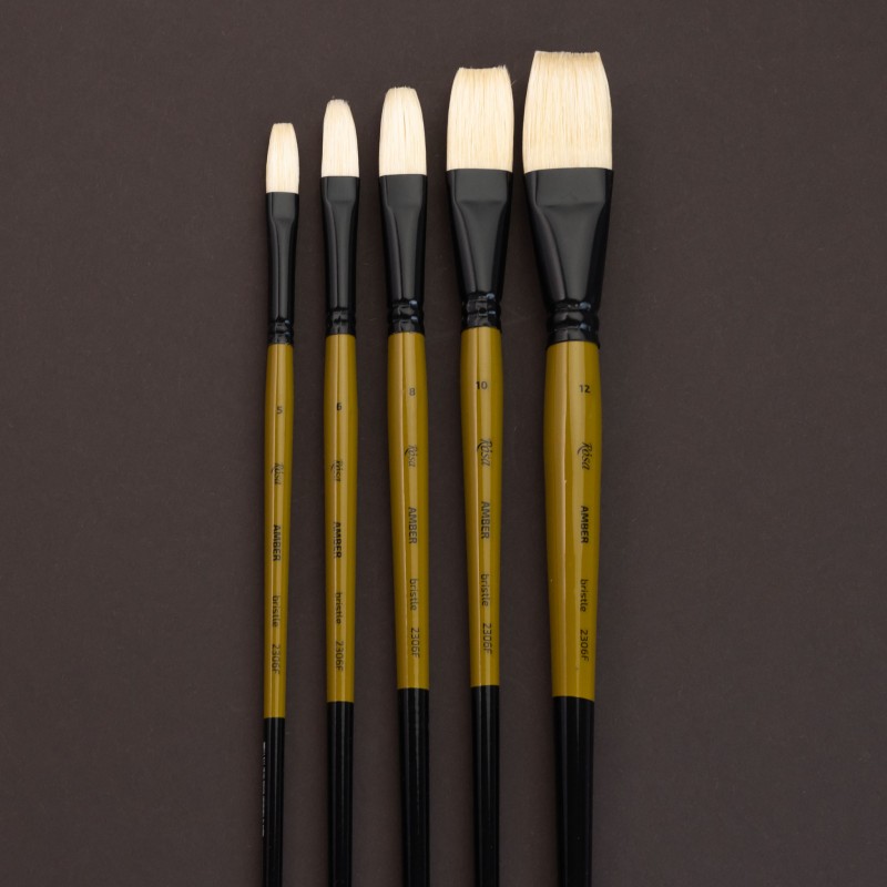 Bristle Fleyts Brush, AMBER 2306, Short Handle, ROSA