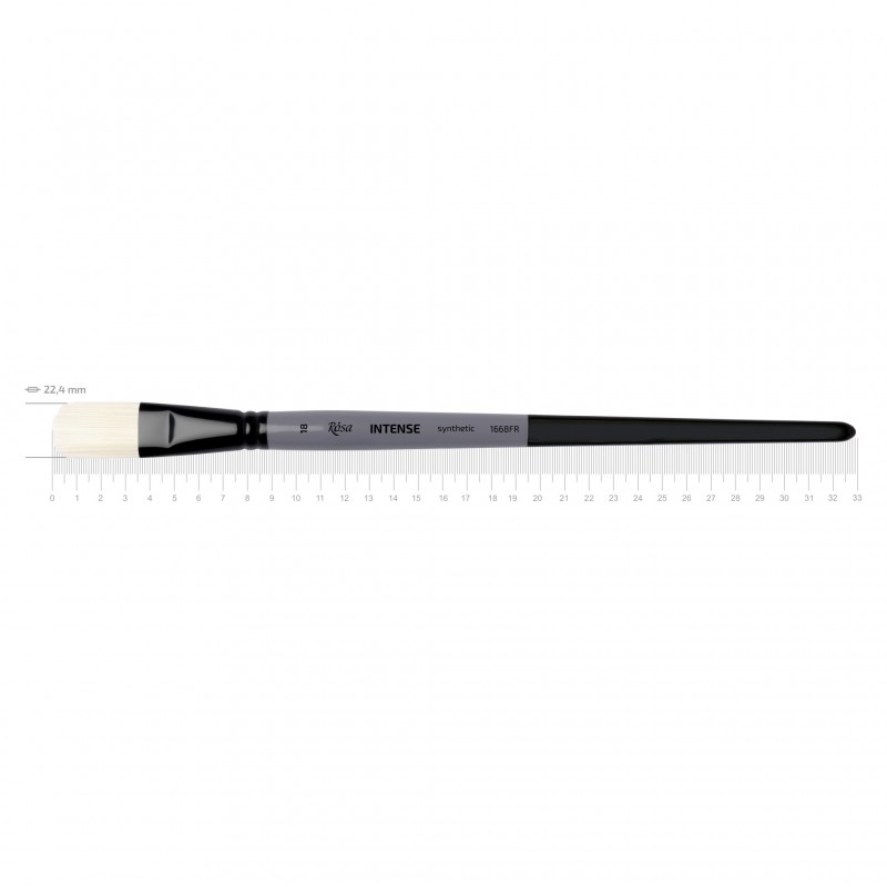 Synthetic Oval Brush, INTENSE 1668FR, Long Handle, ROSA