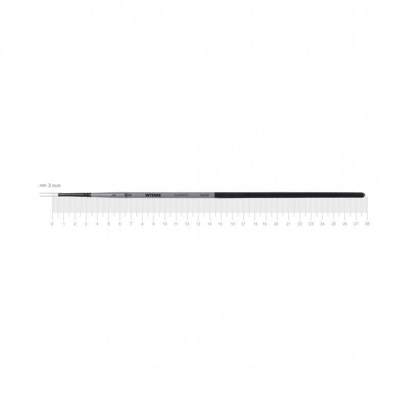 Synthetic Oval Brush, INTENSE 1668FR, Long Handle, ROSA