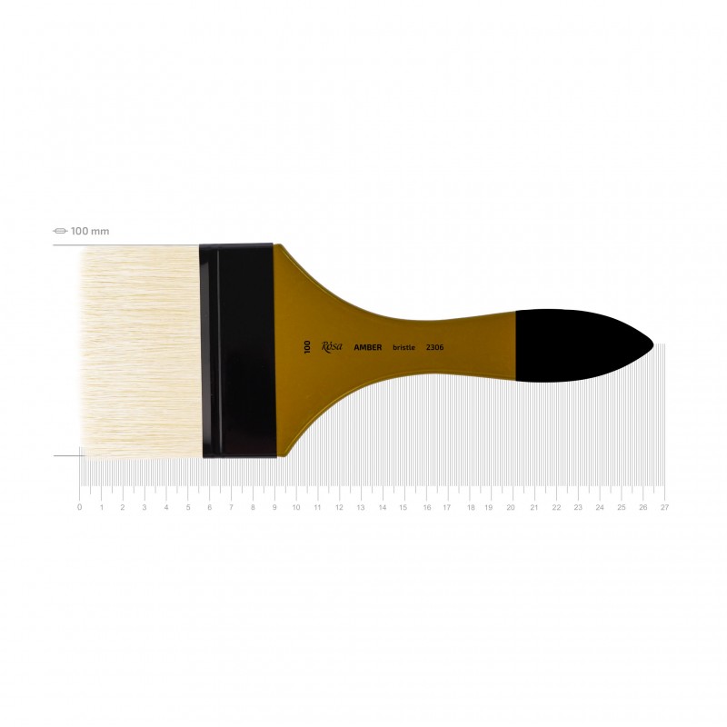 Bristle Fleyts Brush, AMBER 2306, Short Handle, ROSA