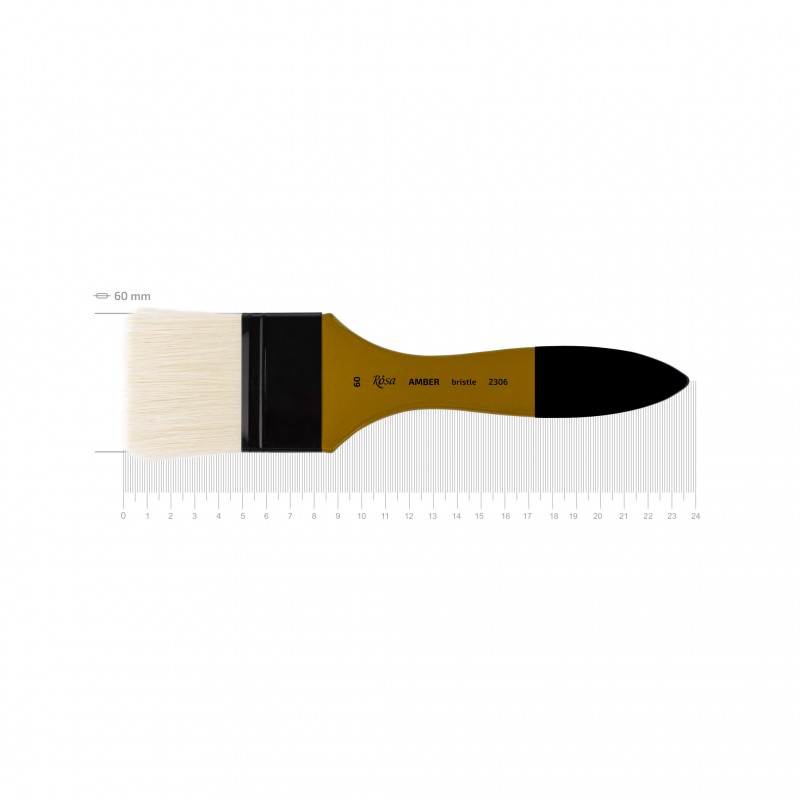 Bristle Fleyts Brush, AMBER 2306, Short Handle, ROSA