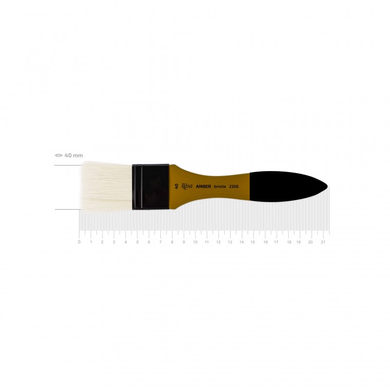 Bristle Fleyts Brush, AMBER 2306, Short Handle, ROSA