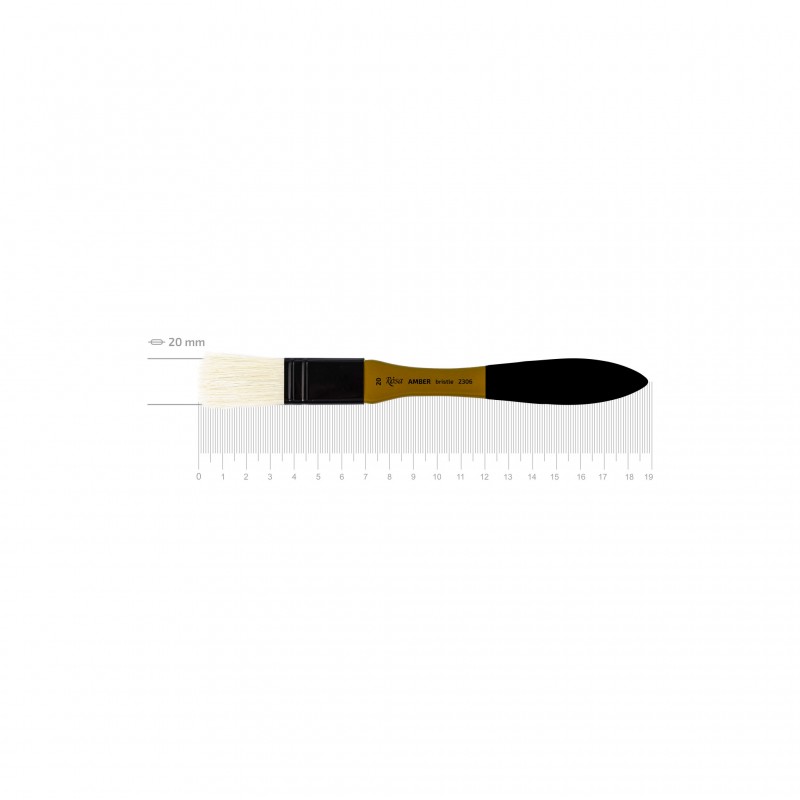 Bristle Fleyts Brush, AMBER 2306, Short Handle, ROSA