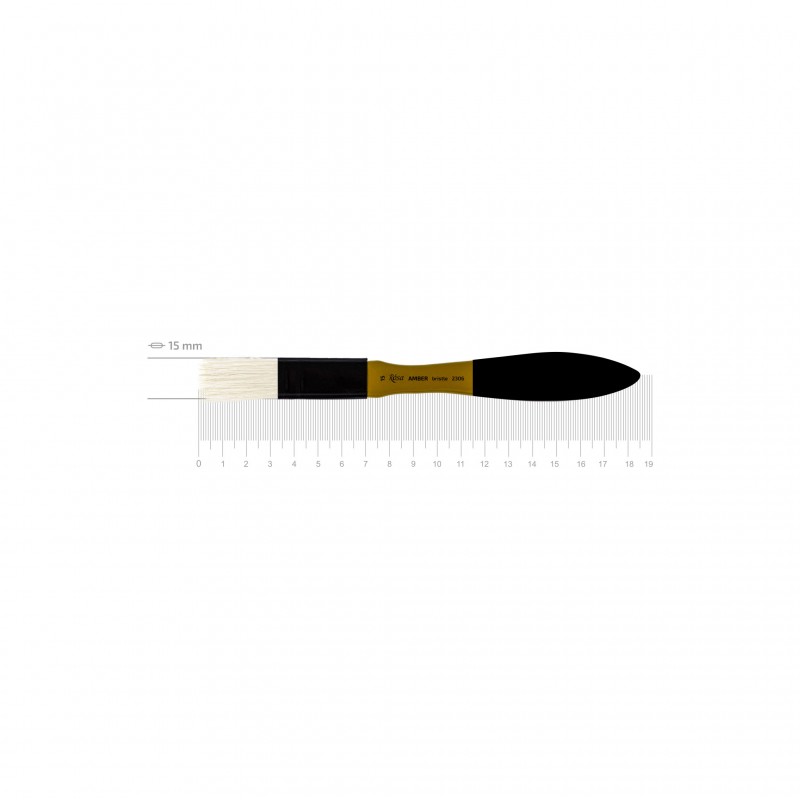 Bristle Fleyts Brush, AMBER 2306, Short Handle, ROSA