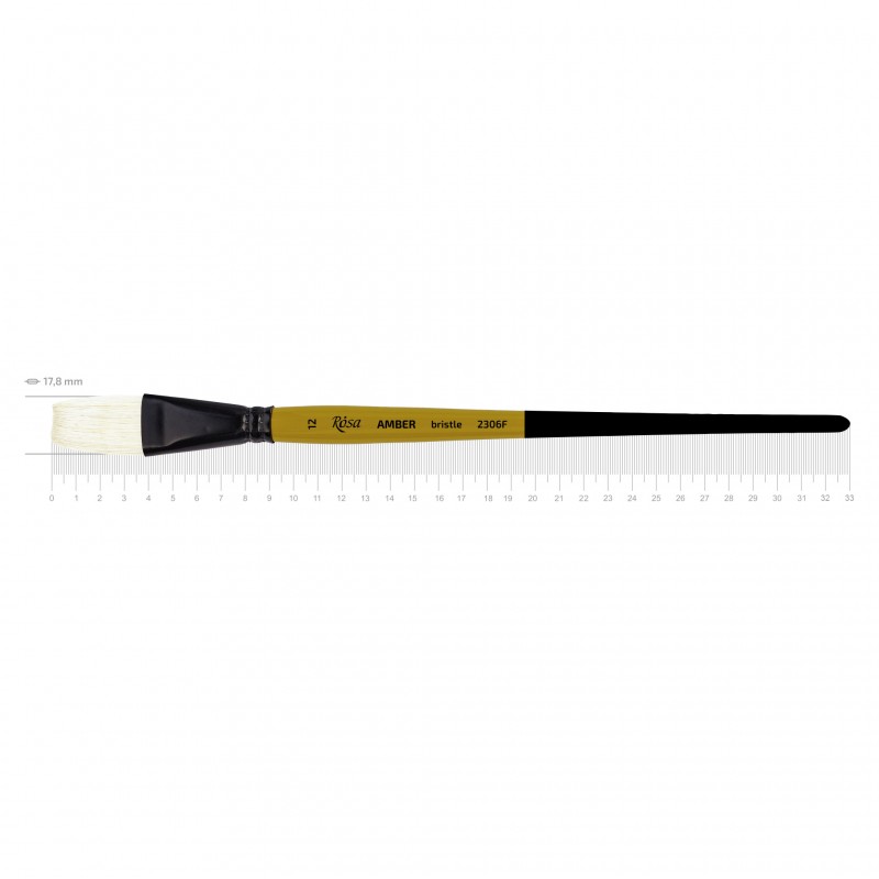 Bristle Fleyts Brush, AMBER 2306, Short Handle, ROSA