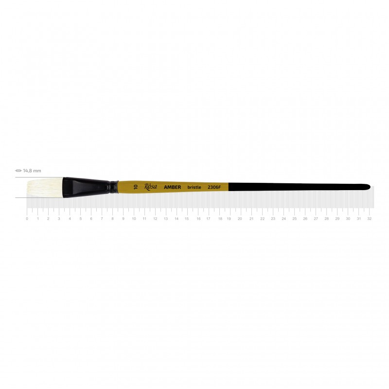 Bristle Fleyts Brush, AMBER 2306, Short Handle, ROSA