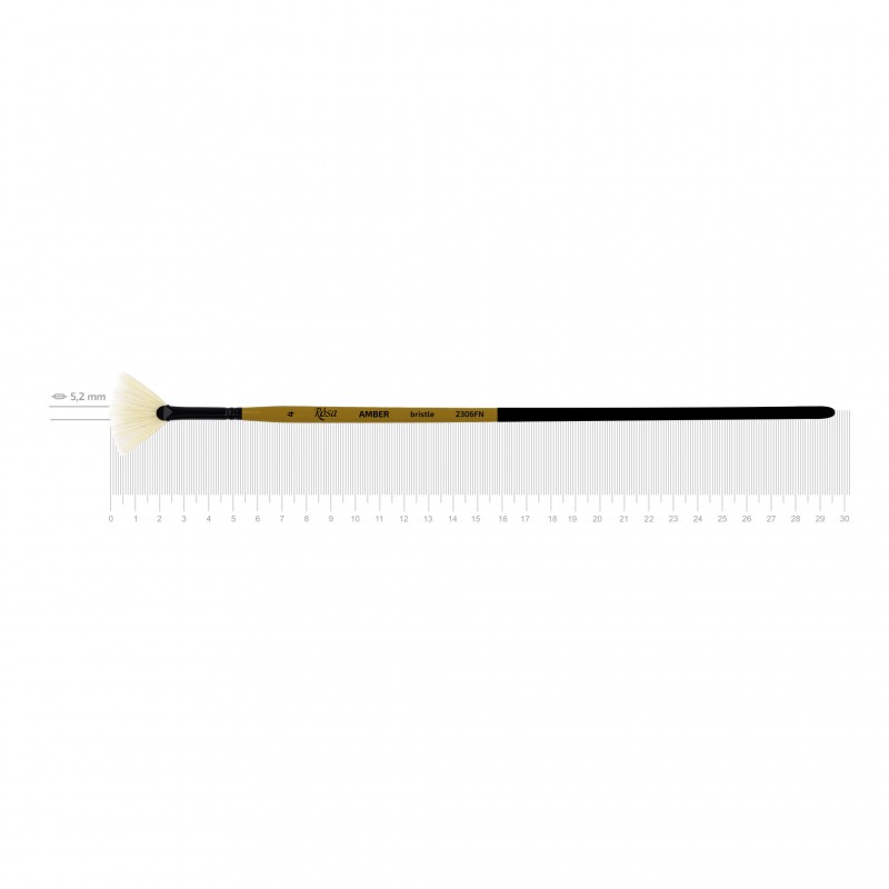 Bristle Fleyts Brush, AMBER 2306, Short Handle, ROSA