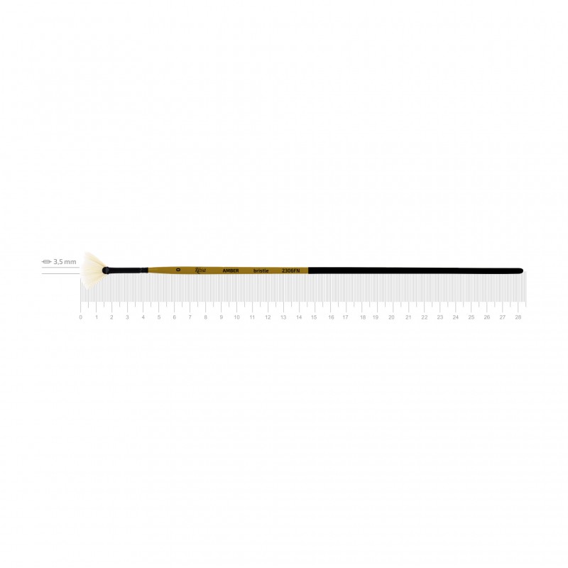 Bristle Fleyts Brush, AMBER 2306, Short Handle, ROSA