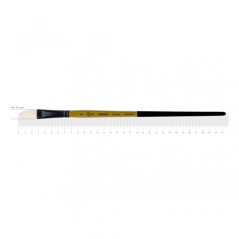Bristle Fleyts Brush, AMBER 2306, Short Handle, ROSA