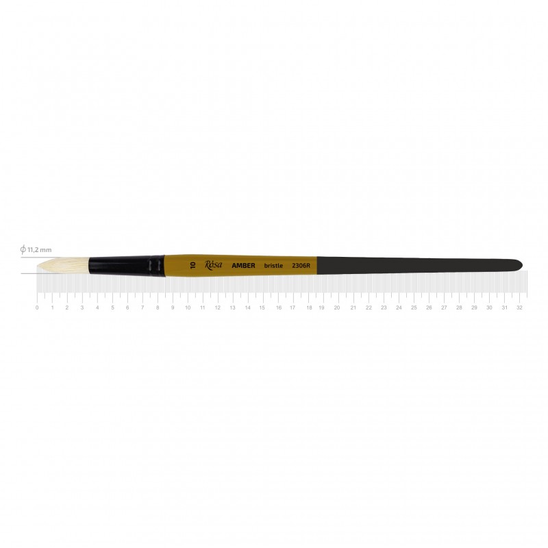 Bristle Fleyts Brush, AMBER 2306, Short Handle, ROSA