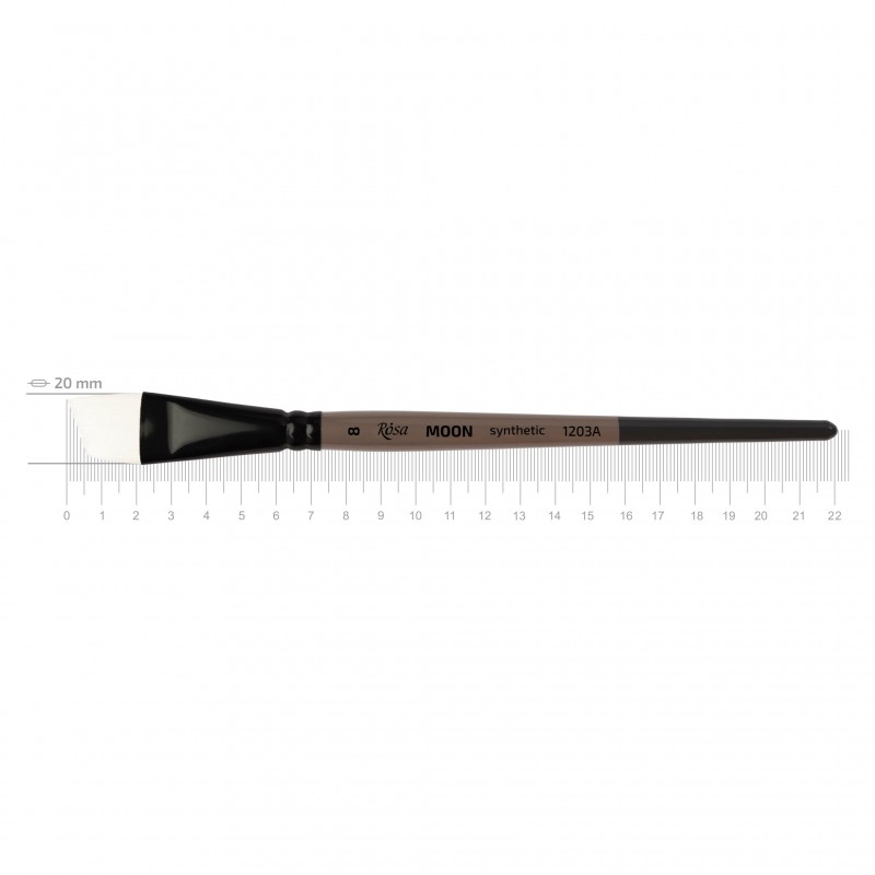Synthetic Liner Brush, MOON 1203RL, Short Handle, ROSA