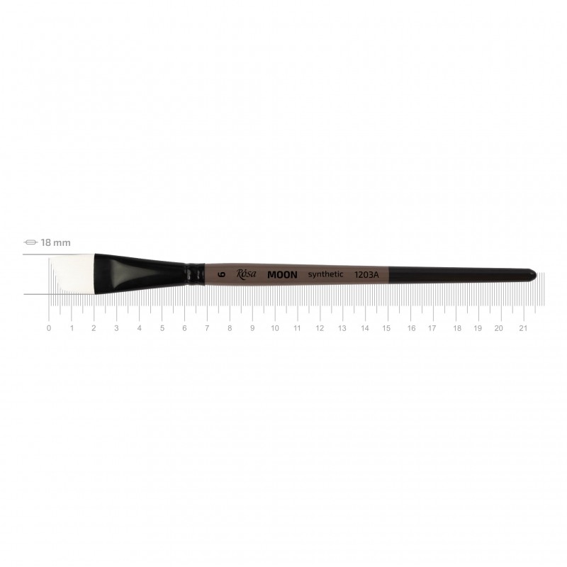 Synthetic Liner Brush, MOON 1203RL, Short Handle, ROSA