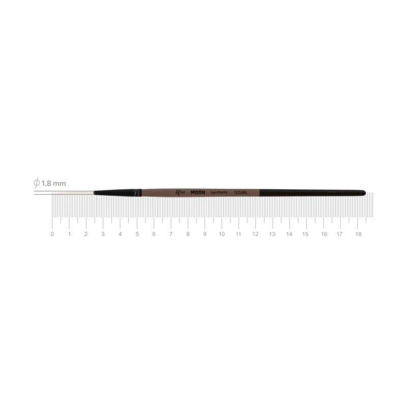 Synthetic Liner Brush, MOON 1203RL, Short Handle, ROSA