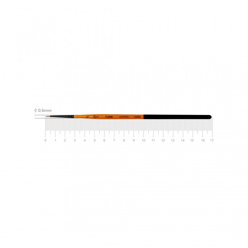 Синтетика плоска, FLAME 1368F,  к.р. пензель ROSA
