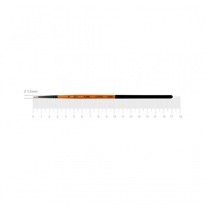Синтетика плоска, FLAME 1368F,  к.р. пензель ROSA