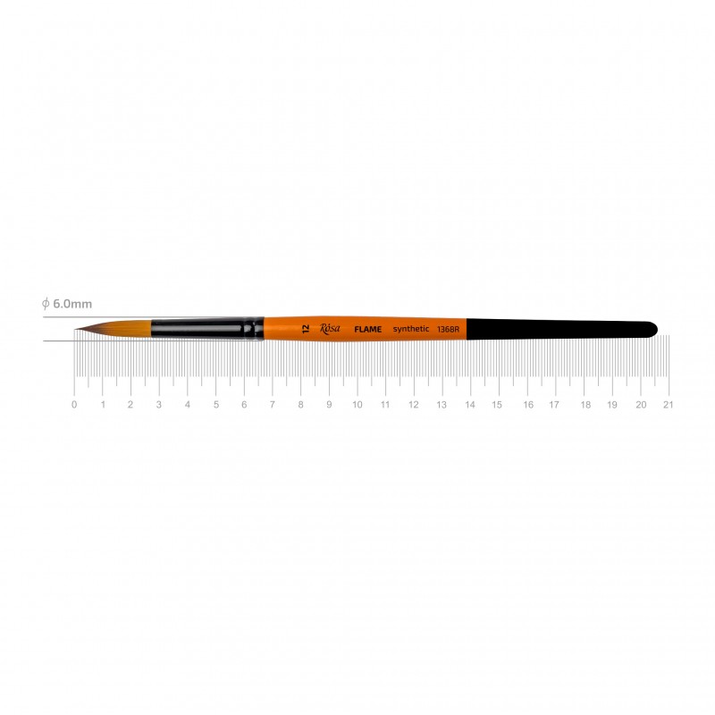 Синтетика плоска, FLAME 1368F,  к.р. пензель ROSA