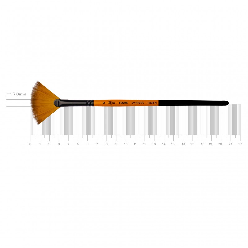 Синтетика віялова, FLAME 1368FN, к.р. пензель ROSA