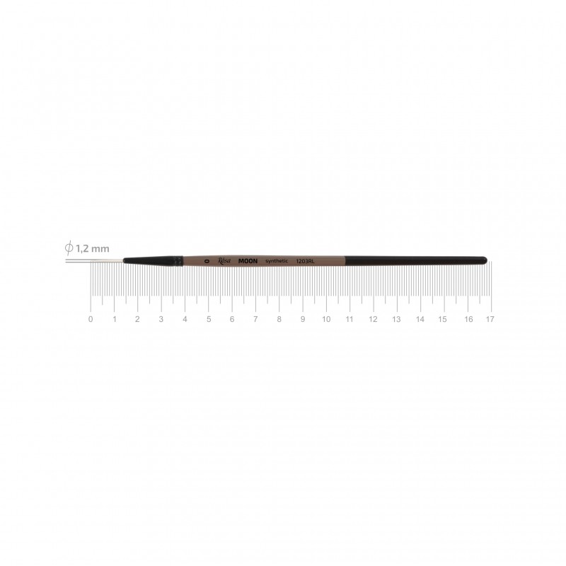 Synthetic Liner Brush, MOON 1203RL, Short Handle, ROSA