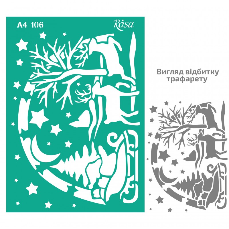Adhesive Stencil „Floristics“ А4 ROSA TALENT