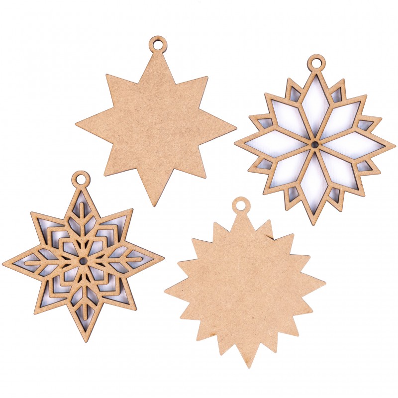 Sets of workpieces on the "Winter themes" plywood stand ROSA TALENT