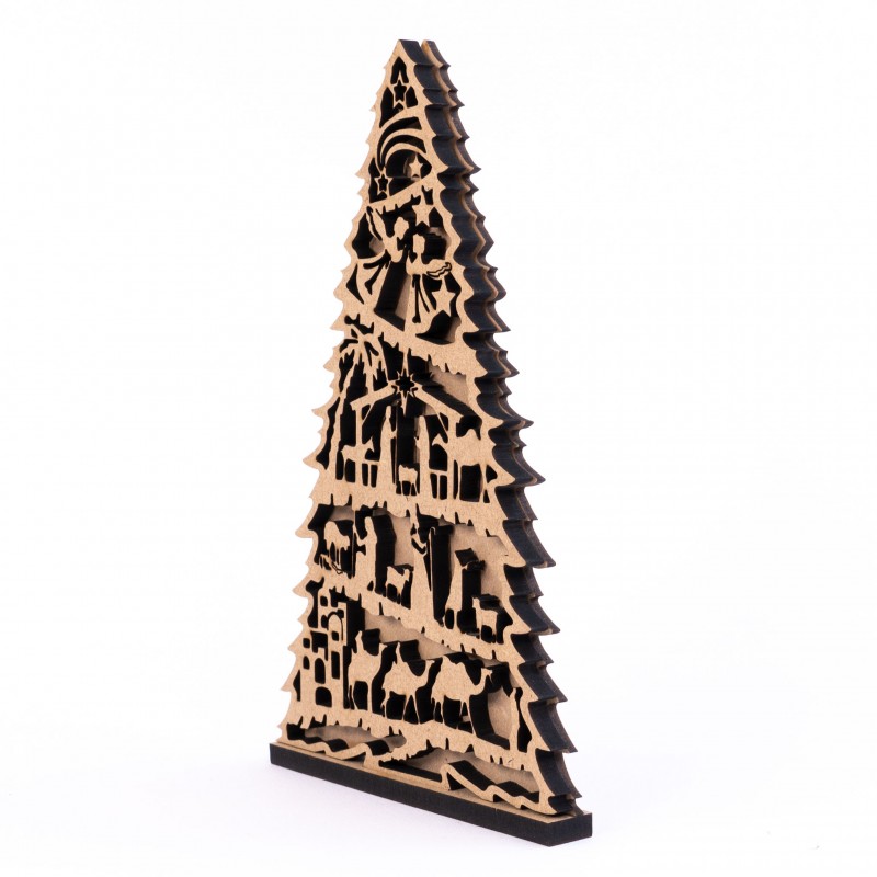 3D composition "Winter", MDF, 15x15 cm, ROSA Talent