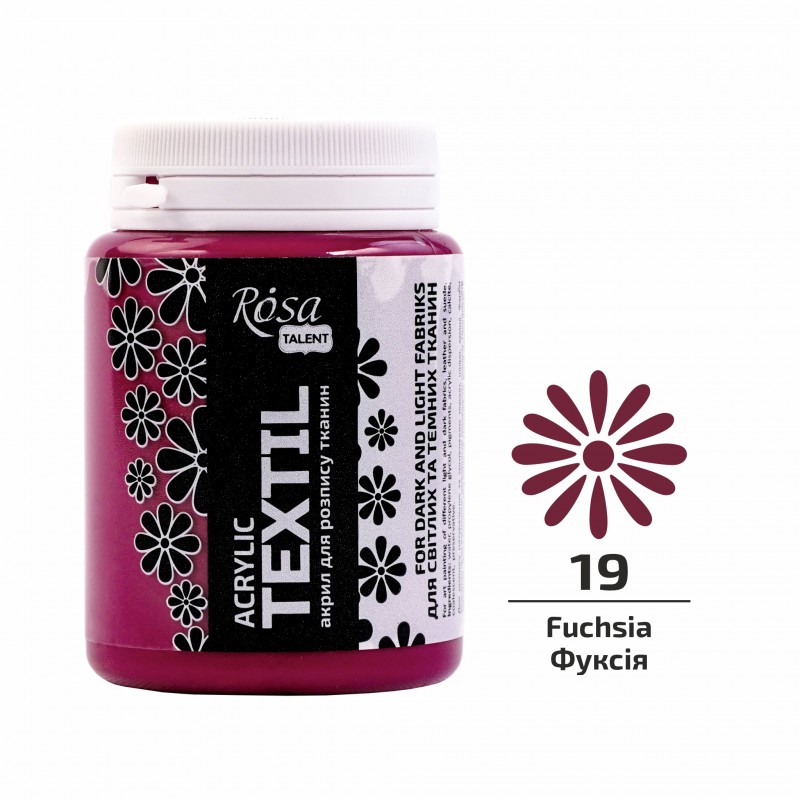 Acrylic paint for textil 20ml ROSA TALENT