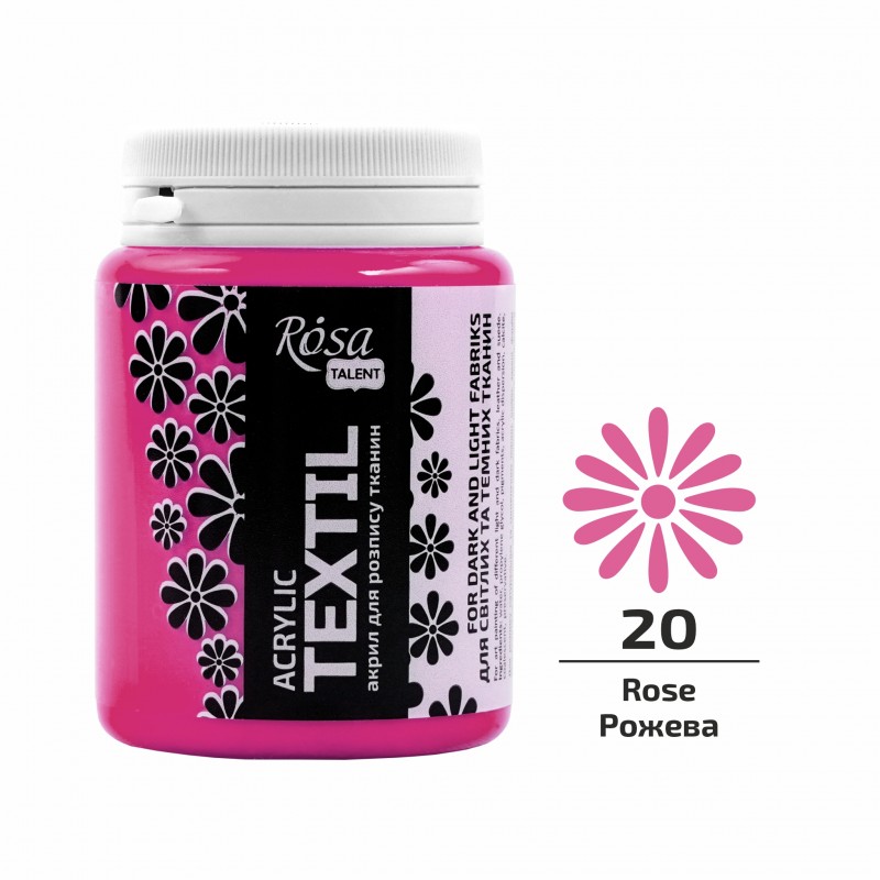 Acrylic paint for textil 20ml ROSA TALENT