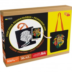 Набір, екосумка-розмальовка, „Ukraine“, бавовна 220 г/кв.м, 38х42см, ROSA Talent