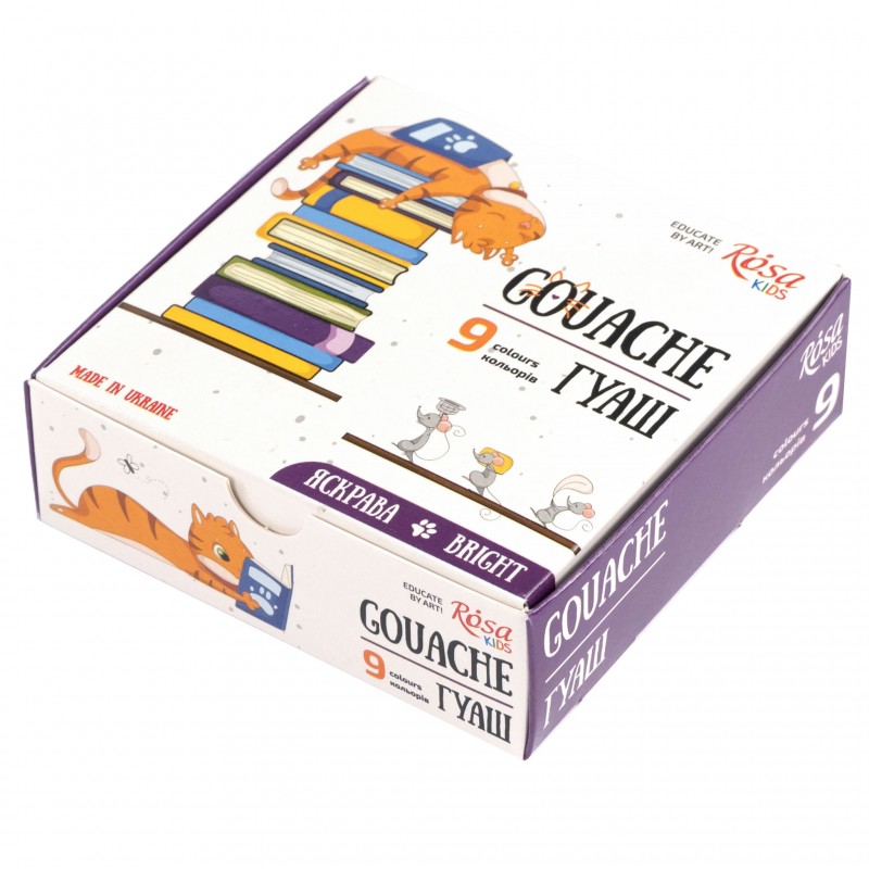 Sets of gouache paints Cats ROSA Kids