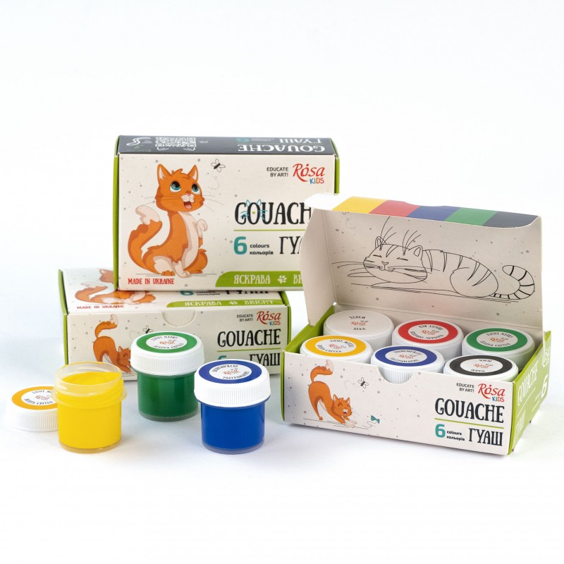 Набори гуашевих фарб Cats ROSA Kids