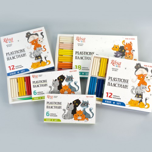 Sets of gouache paints Cats ROSA Kids