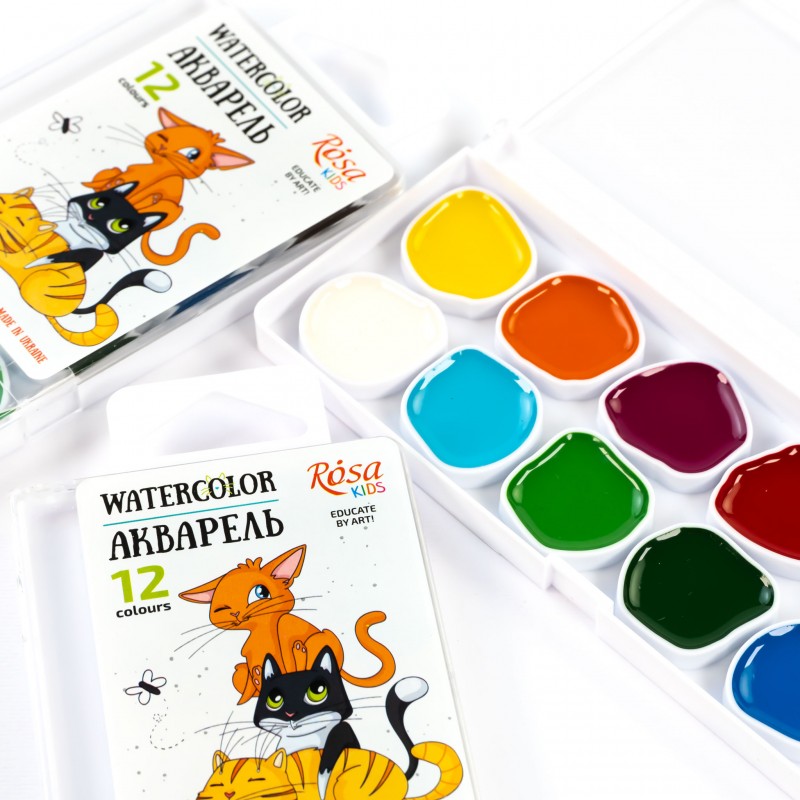 Sets of gouache paints Cats ROSA Kids