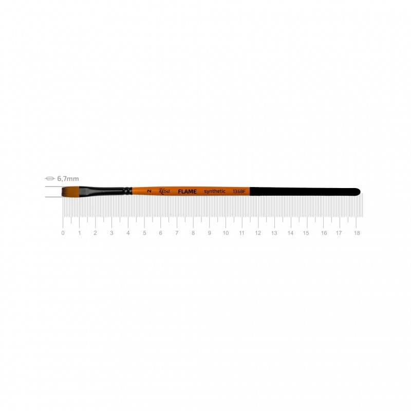 Синтетика плоска, FLAME 1368F,  к.р. пензель ROSA