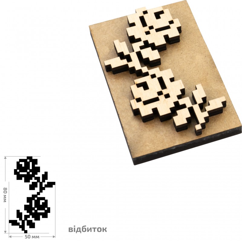 Stamps for block printing ROSA TALENT