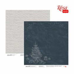 Paper for scrapbooking „New Year's magic“ 30,8 * 30,8cm, 200g /m2 ТМ ROSA TALENT