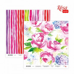 Scrap paper „Floral Poem“ 30,48х30cm 200g /m2 ТМ ROSA TALENT