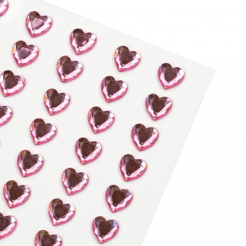Rhinestones self-adhesive, Heart, 8mm,  ROSA Talent