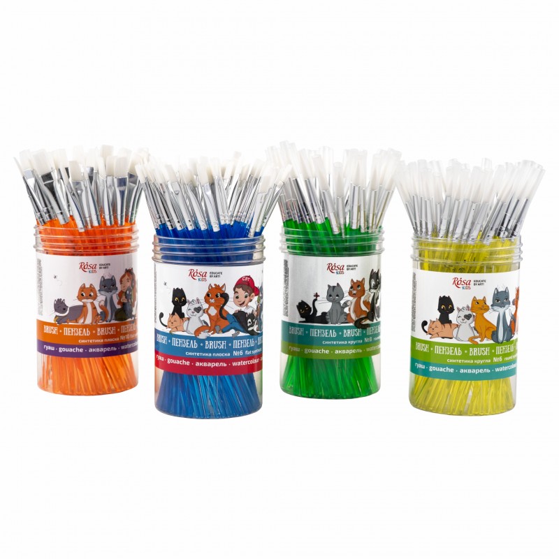 Set synthetic flat Brush ROSA Kids