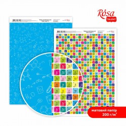 Папір матовий двостор. „Сolor style“ 21х29,7см 200г/м2 ROSA TALENT
